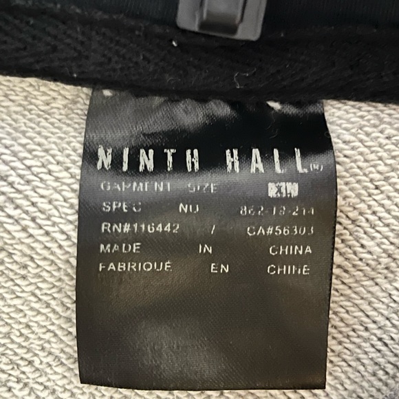 Ninth Hall Men’s Hooded Sweatshirt XL - Gray/Black - Picture 3 of 4